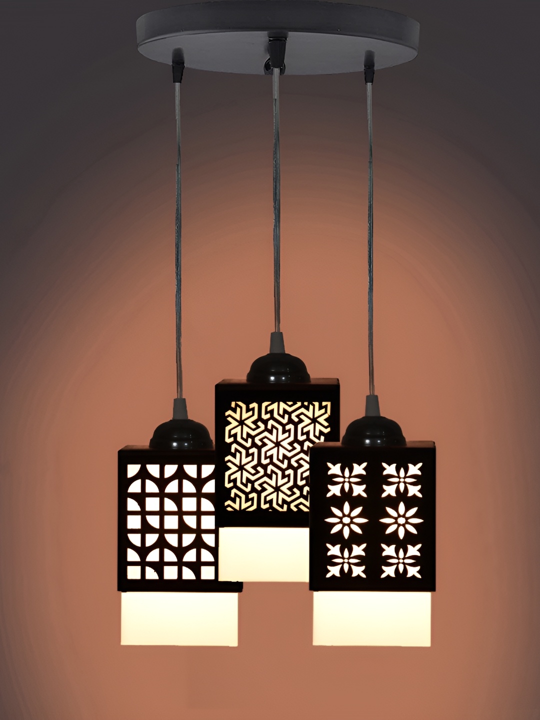 

1ST TIME Black Traditional Wooden Ceiling Lamp