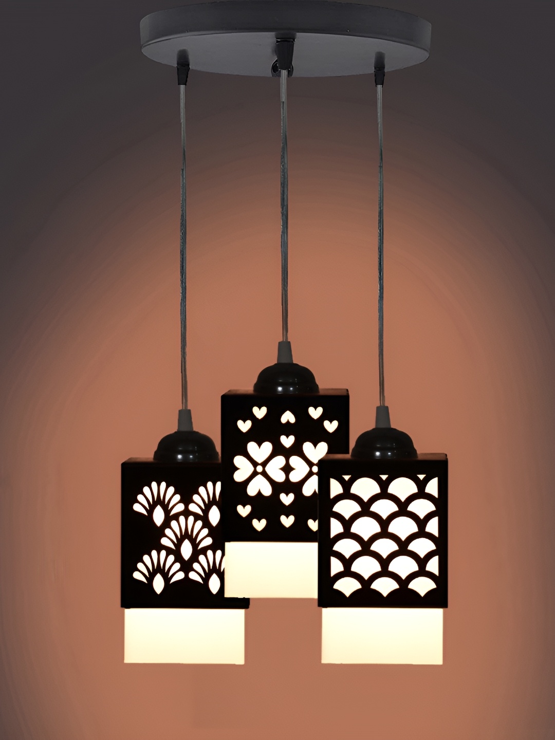 

1ST TIME Black & White Textured Contemporary Ceiling Lamp