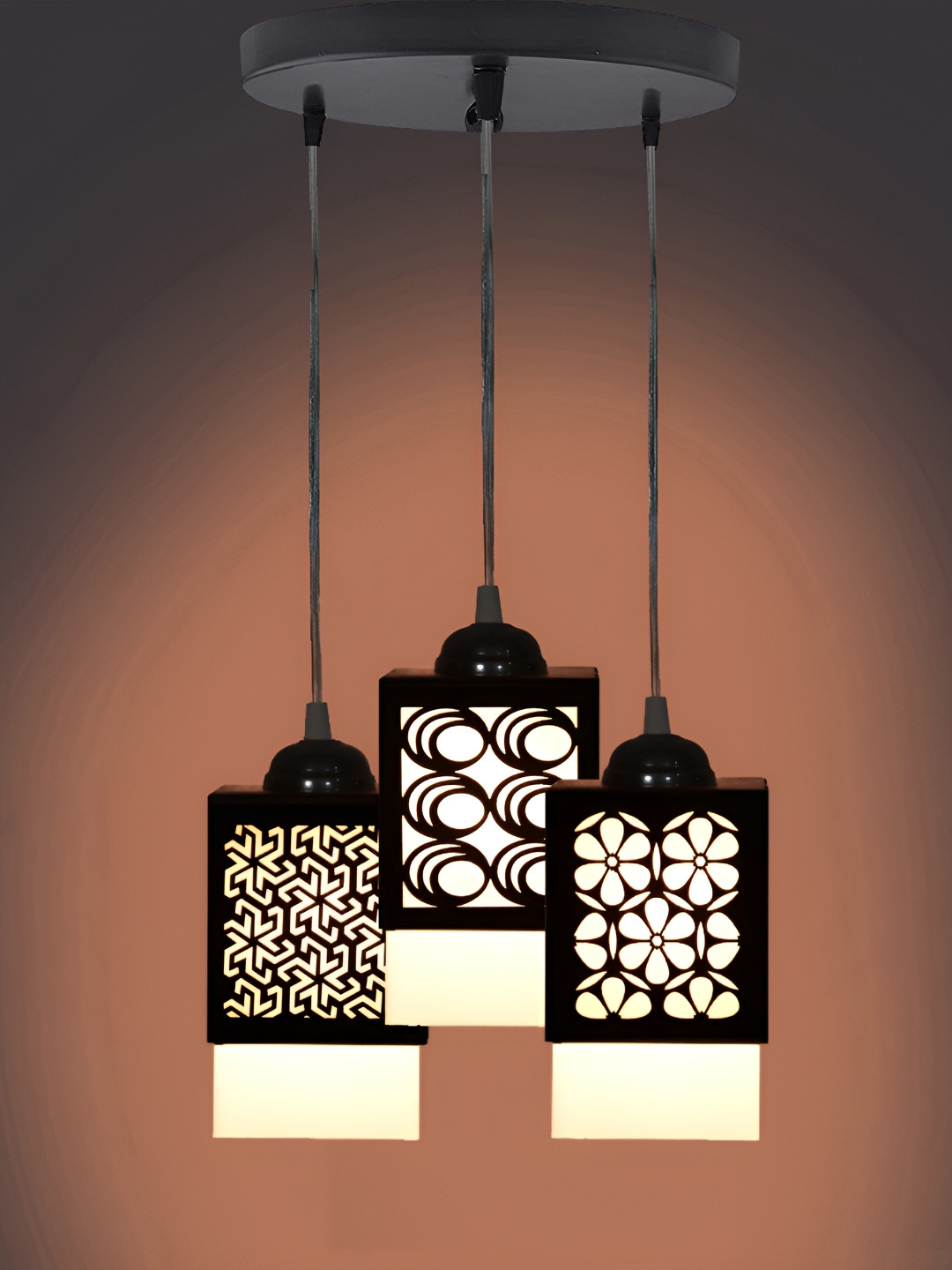 

1ST TIME Black & White Textured Contemporary Ceiling Lamp