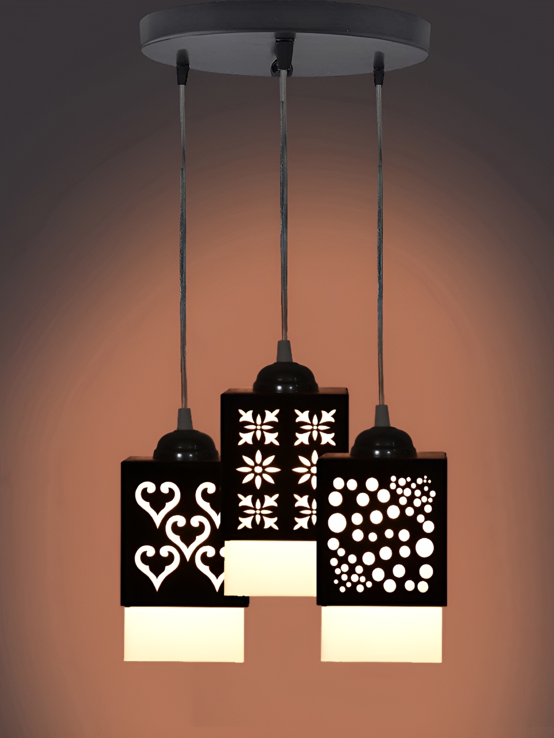 

1ST TIME Black & White Textured Contemporary Ceiling Lamp