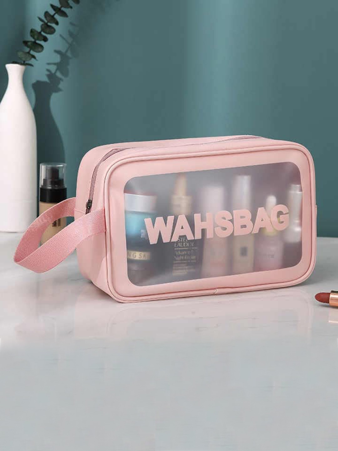 

ZEVORA Printed Waterproof Pouch Travel Accessory, Pink