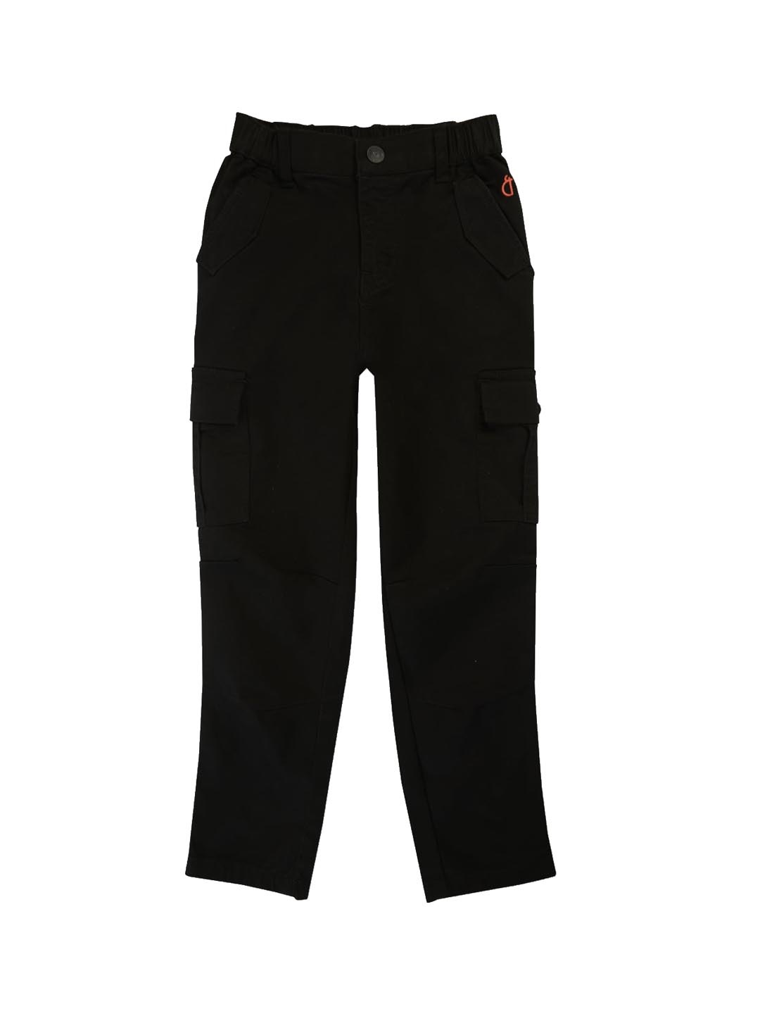 

Gini and Jony Boys Elasticated Cotton Cargos Trouser, Black