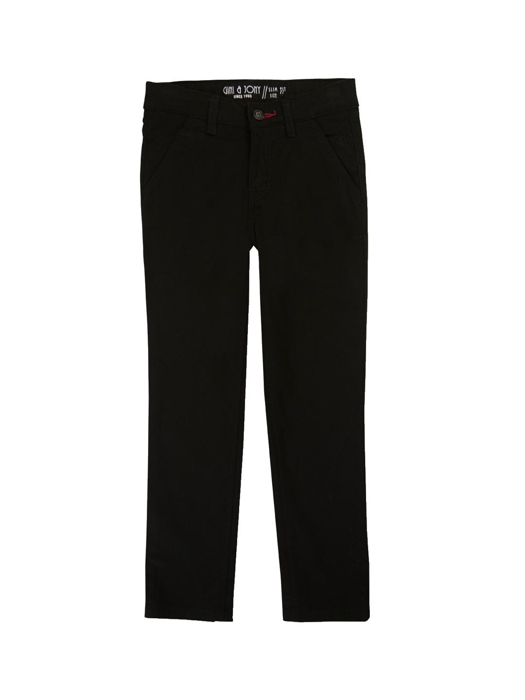 

Gini and Jony Boys Cotton Elasticated Trouser, Black