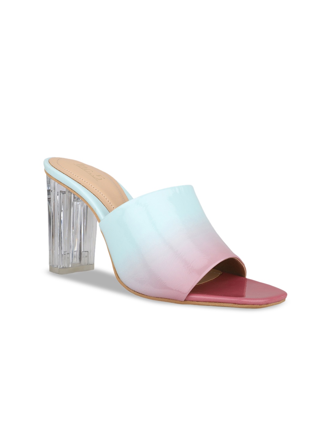 

Inc 5 Colourblocked Open Toe Block Heels, Pink