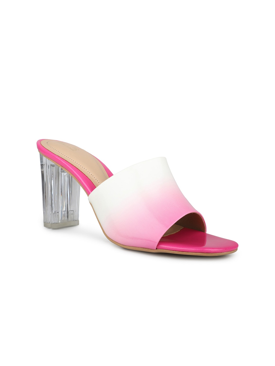 

Inc 5 Colourblocked Open Toe block Heels, Pink