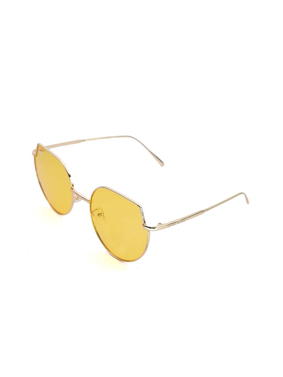 

HENRY RICHEL Unisex Round Sunglasses with UV Protected Lens 1151, Yellow