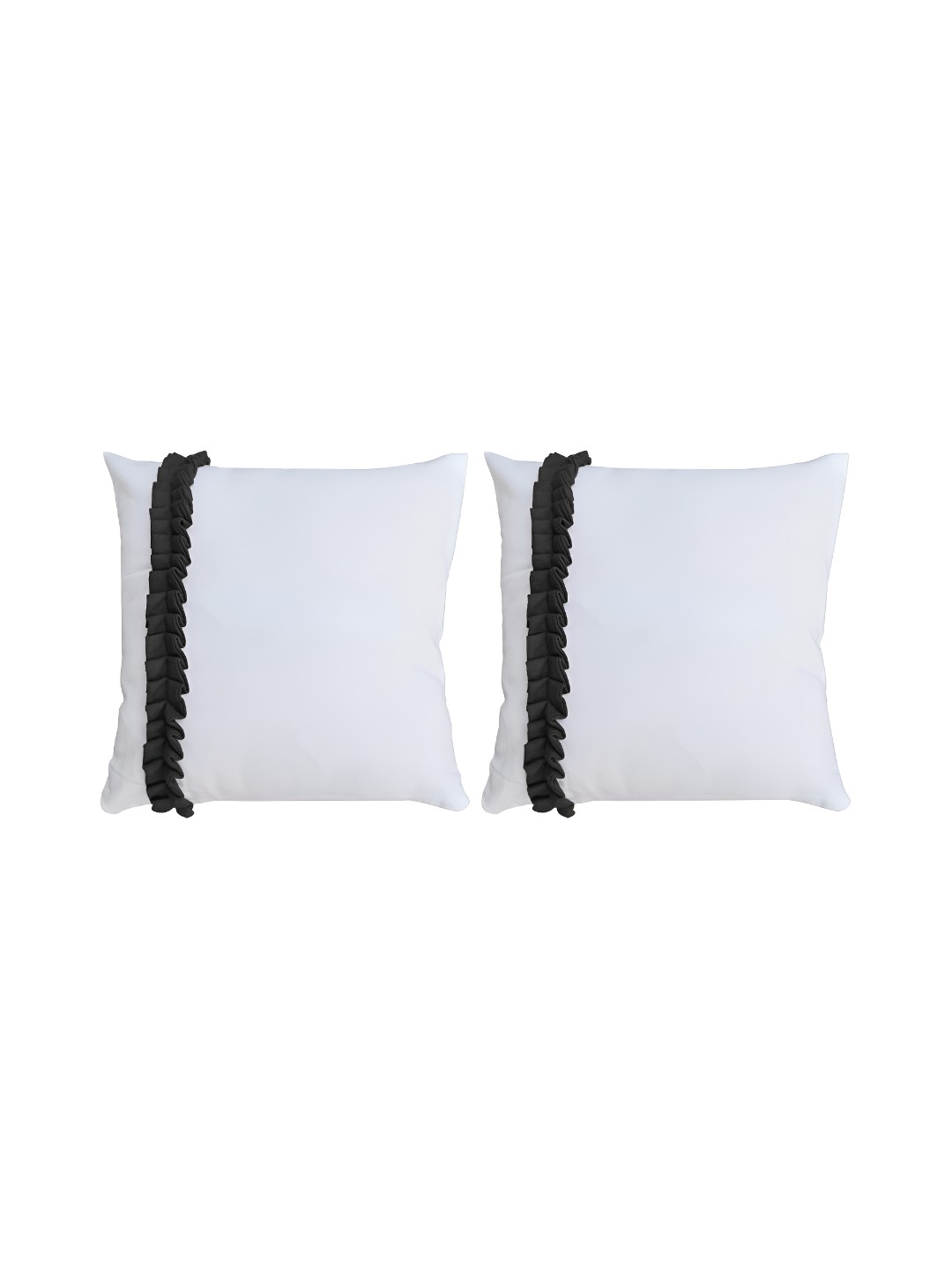 

BIRD WING White & Black 2 Pieces Square Cotton Cushion Covers