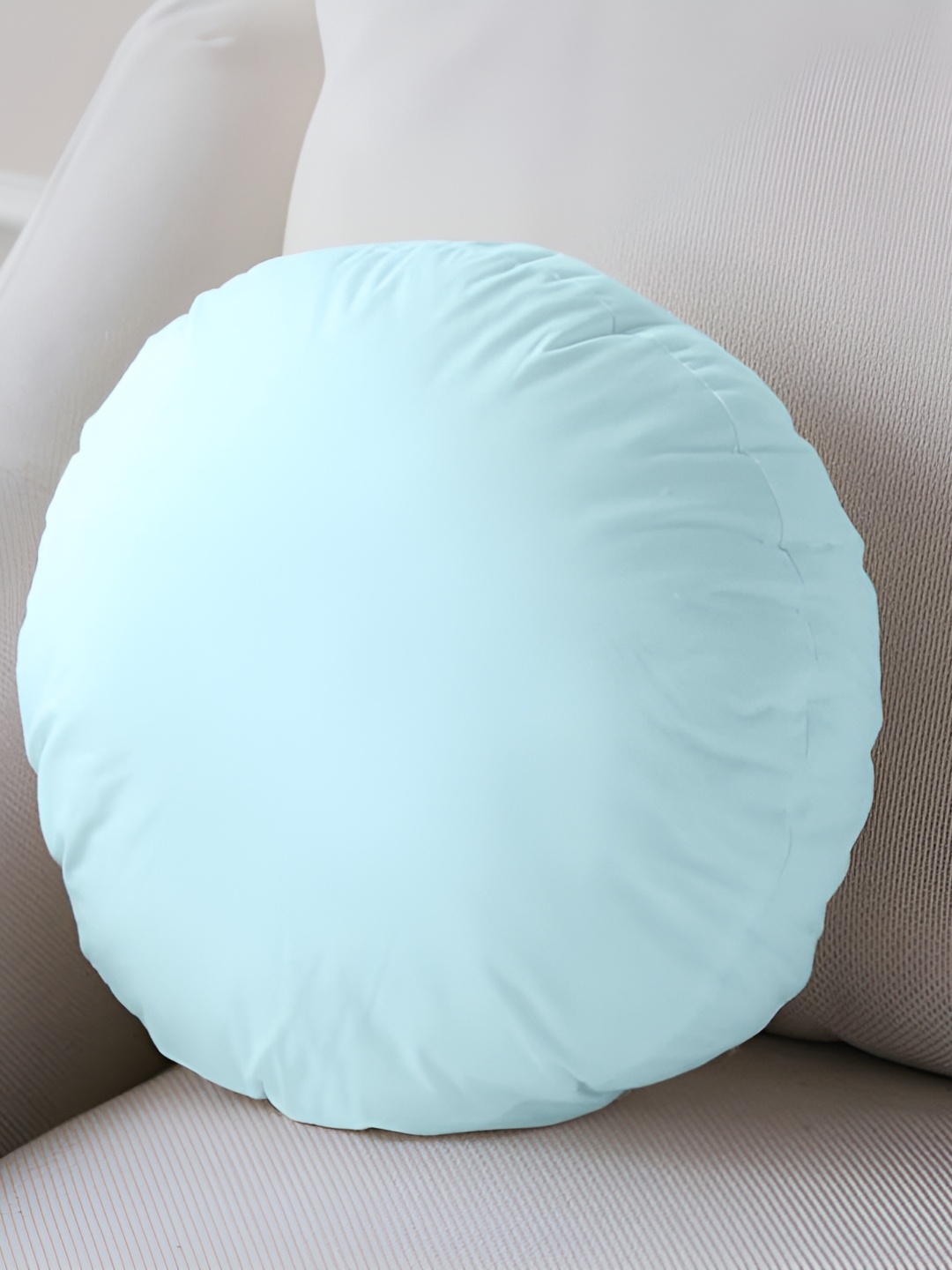 

BIRD WING Sea Green Round Cotton Cushion Cover