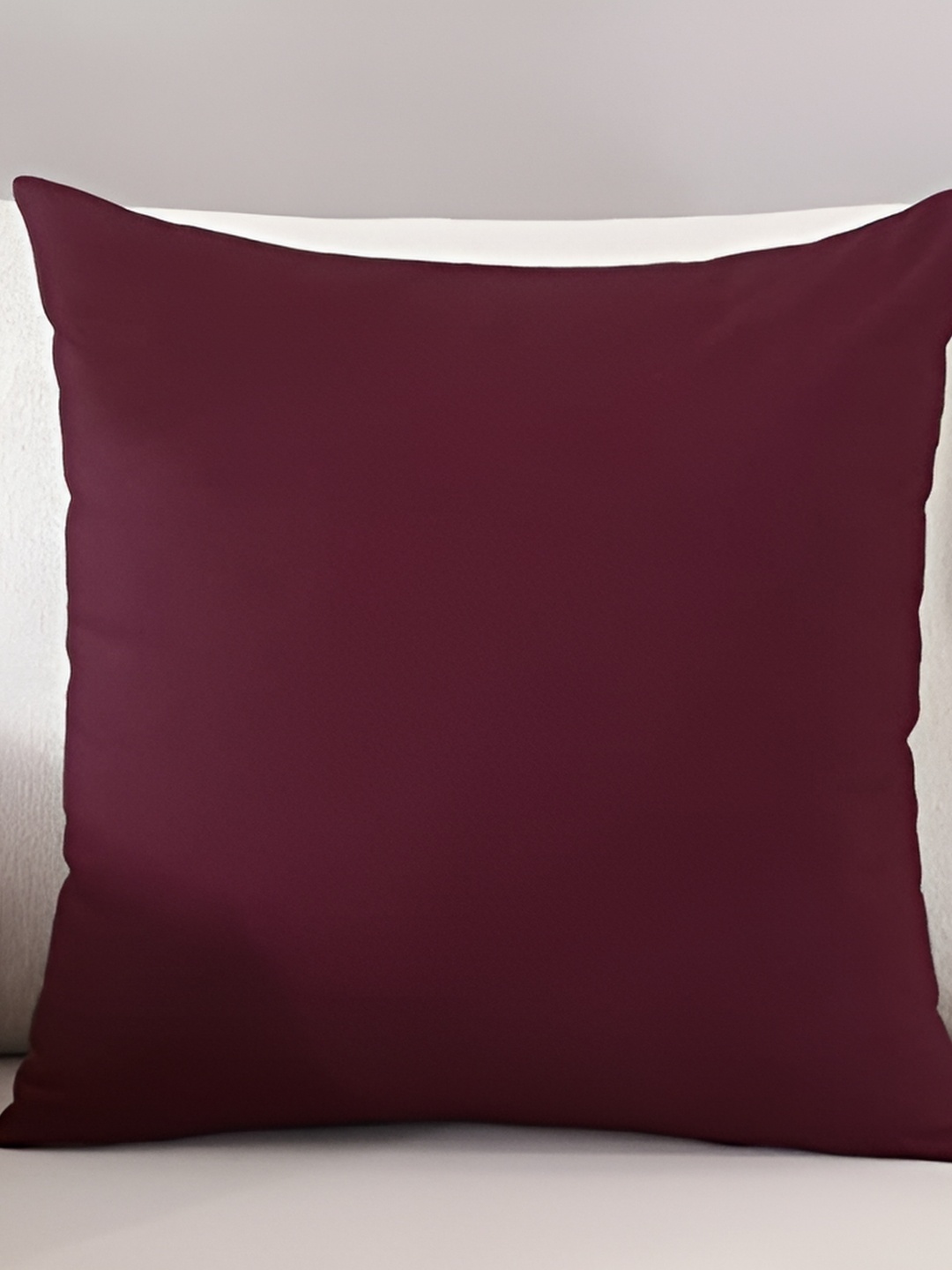 

BIRD WING Maroon Cotton Square Cushion Cover