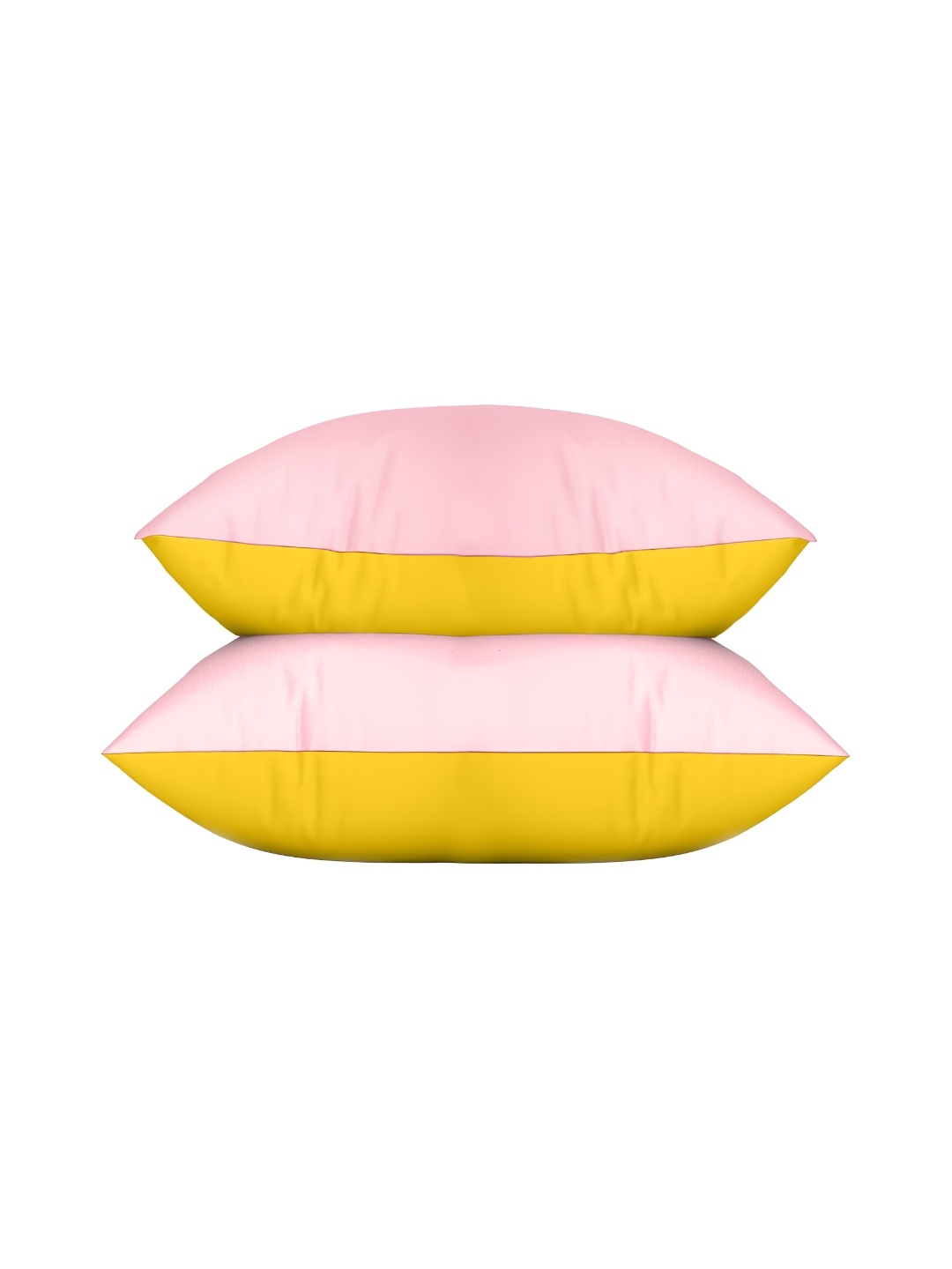 

BIRD WING Pink Yellow 2 Pieces Square Cotton Cushion Covers