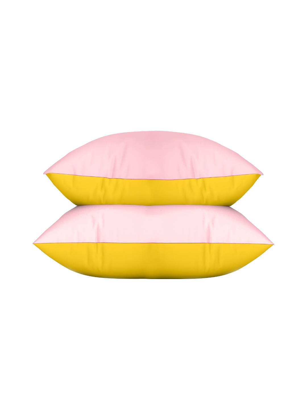 

BIRD WING Pink & Yellow 2 Pieces Square Cotton Cushion Covers
