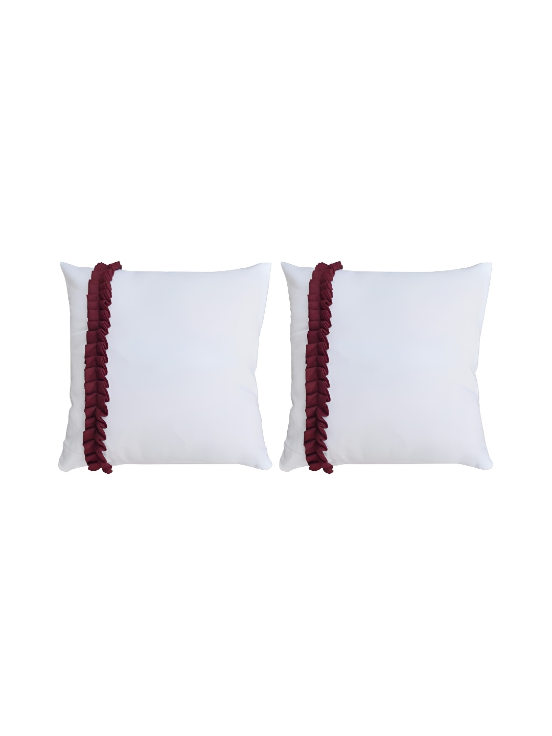 

BIRD WING White 2 Pieces Square Cotton Cushion Covers