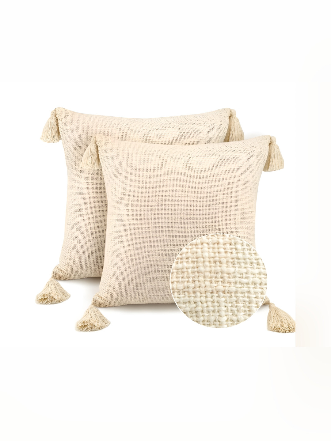 

BIRD WING Cream 2 Pieces Cotton Square Cushion Covers