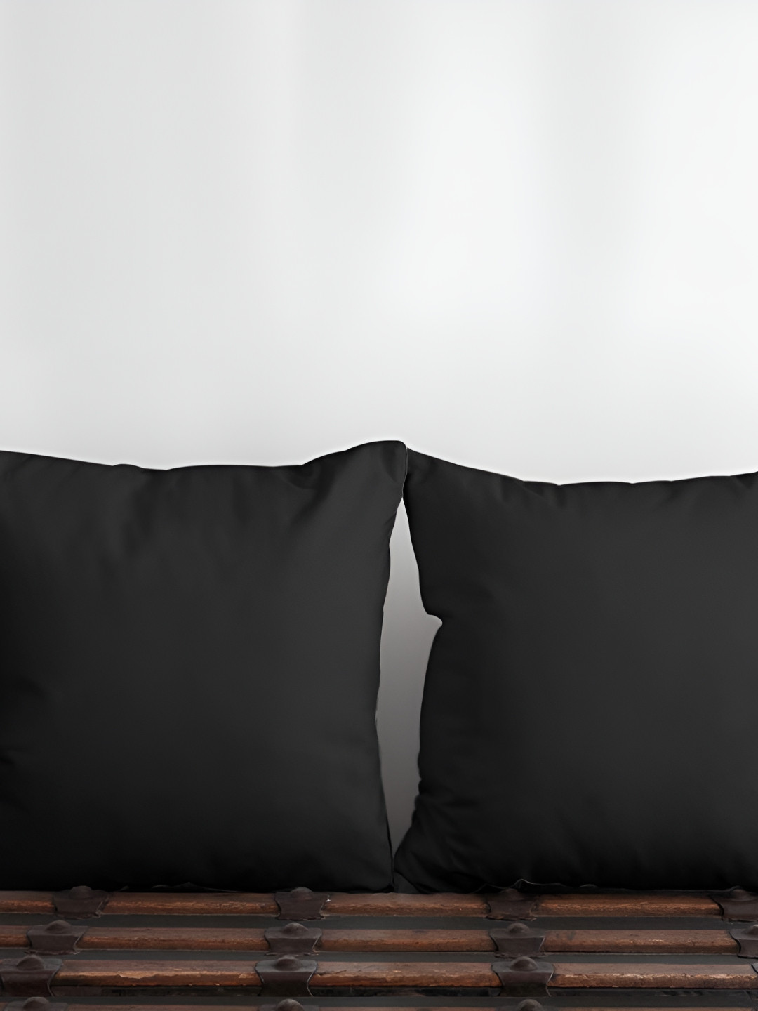 

BIRD WING Black 2 Pieces Square Cotton Cushion Covers