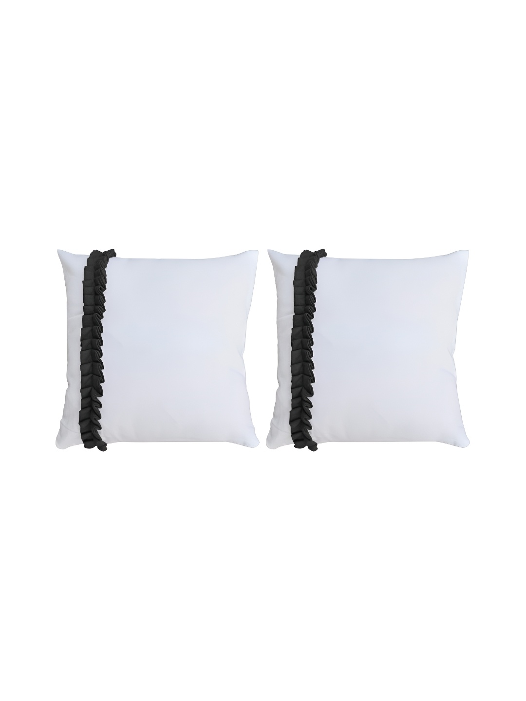 

BIRD WING White & Black Cotton Square Cushion Cover