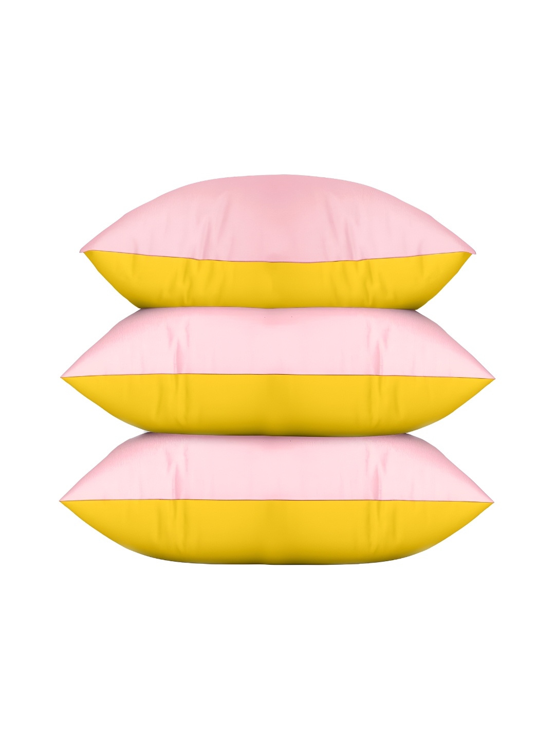 

BIRD WING Yellow Pink 3 Pieces Square Cushion Covers