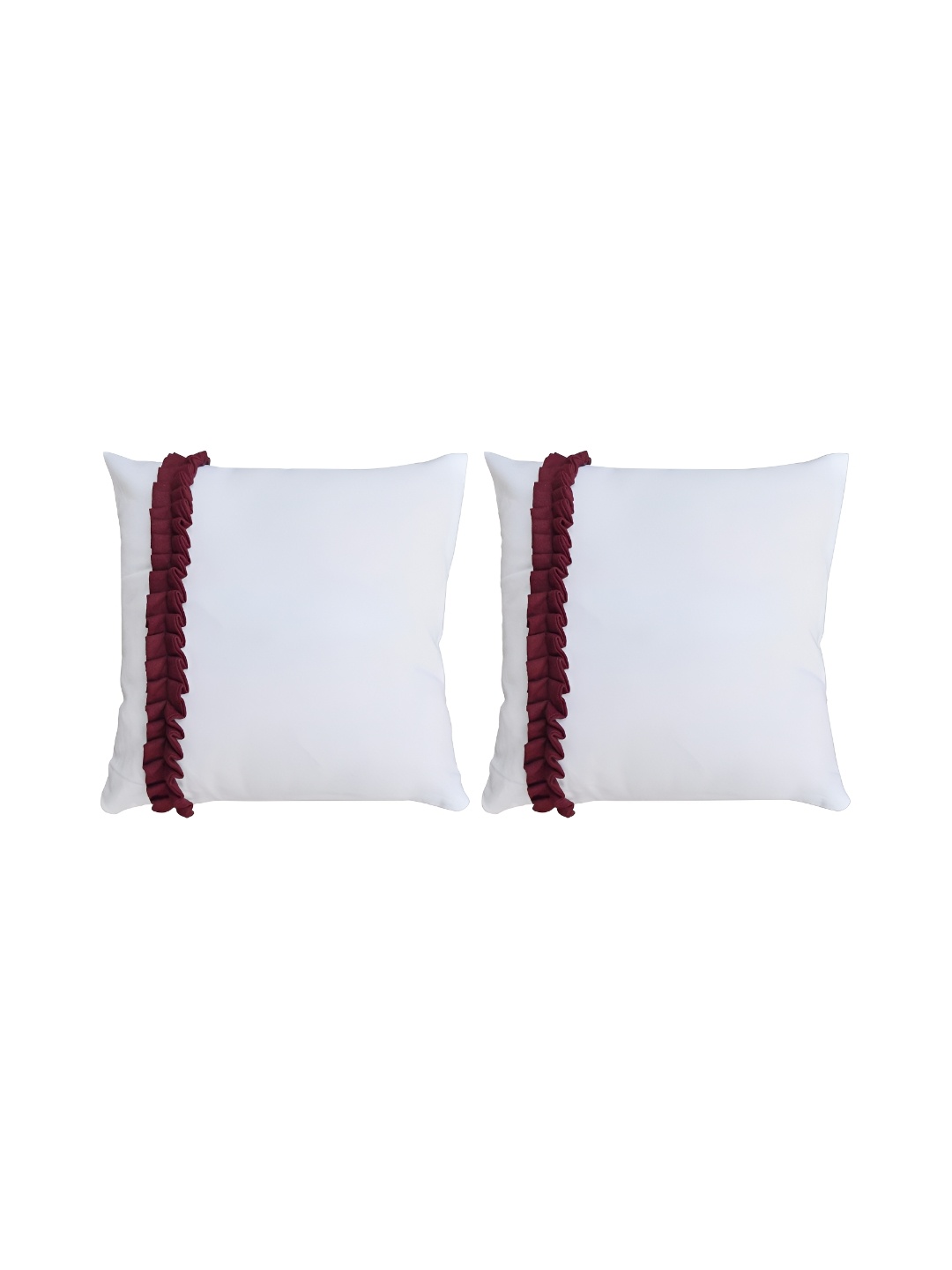 

BIRD WING White 2 Pieces Cotton Square Cushion Covers