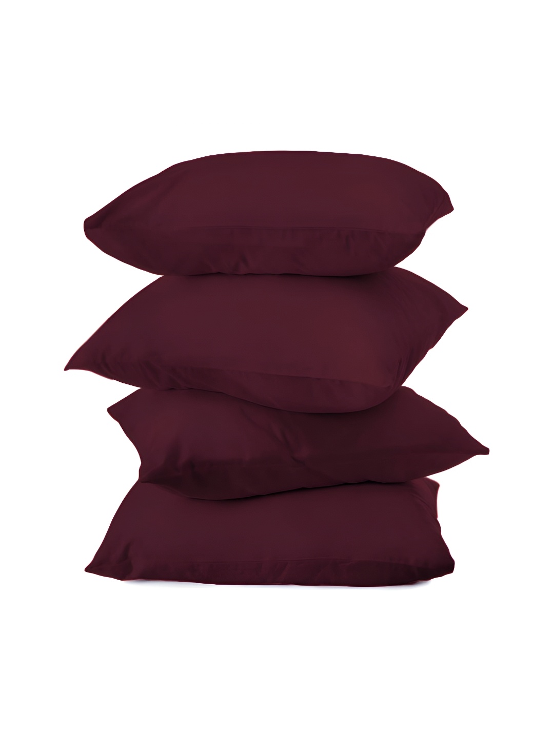 

BIRD WING Maroon 4Pcs Cotton Square Cushion Covers