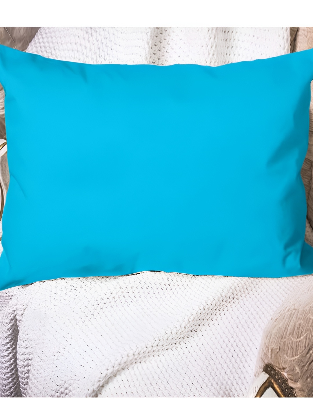 

BIRD WING Teal Cotton Rectangle Cushion Cover