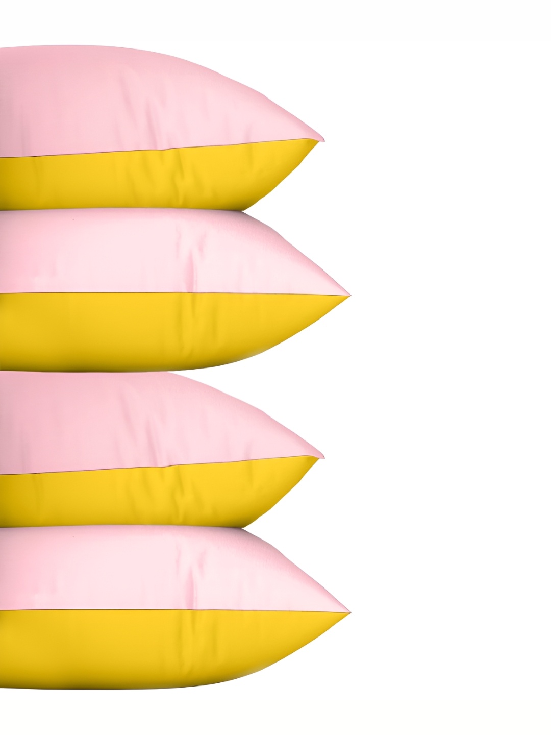 

BIRD WING Yellow & Pink 4 Pieces Square Cotton Cushion Covers