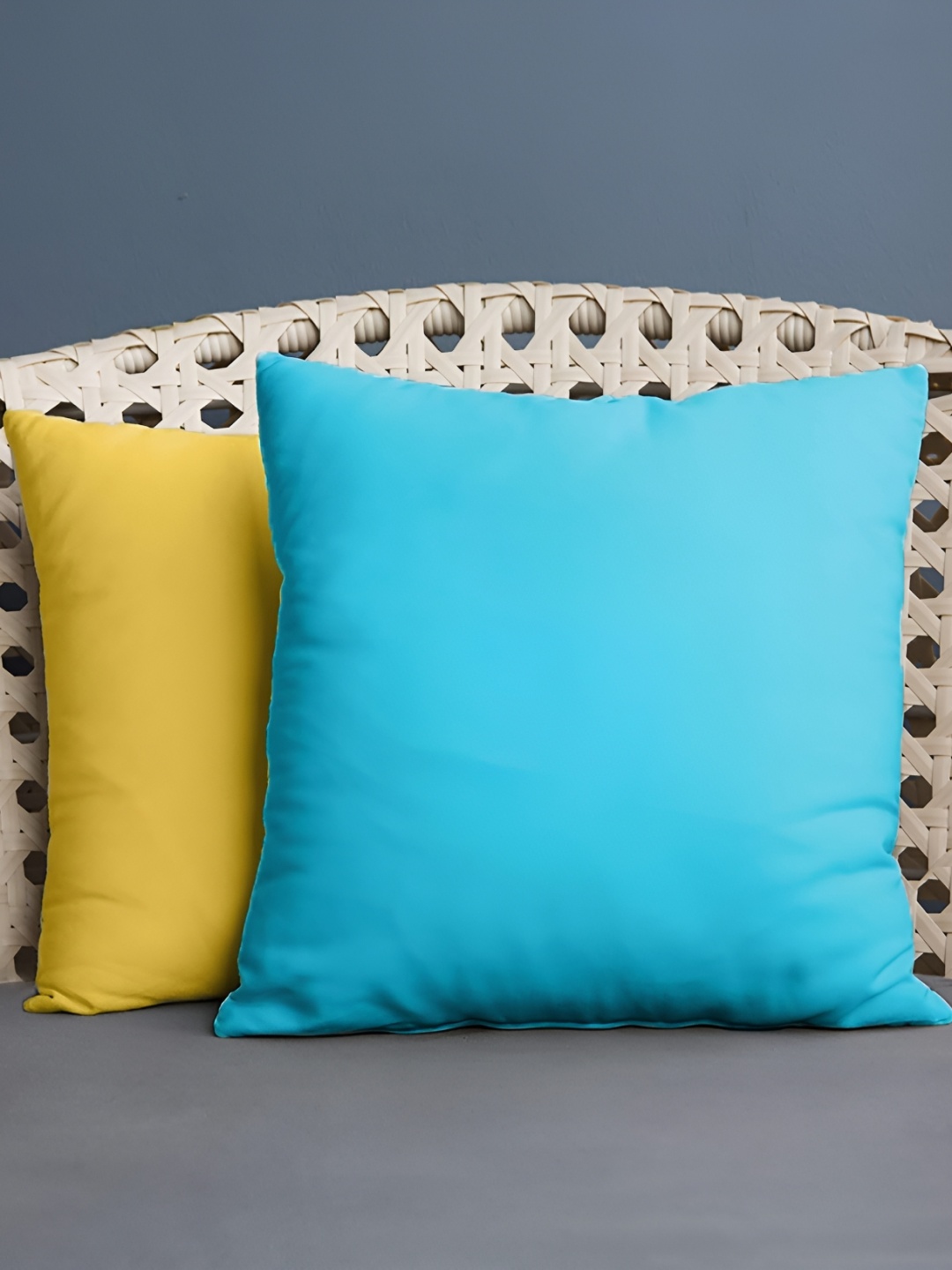 

BIRD WING Blue Yellow 2 Pieces Square Cushion Covers