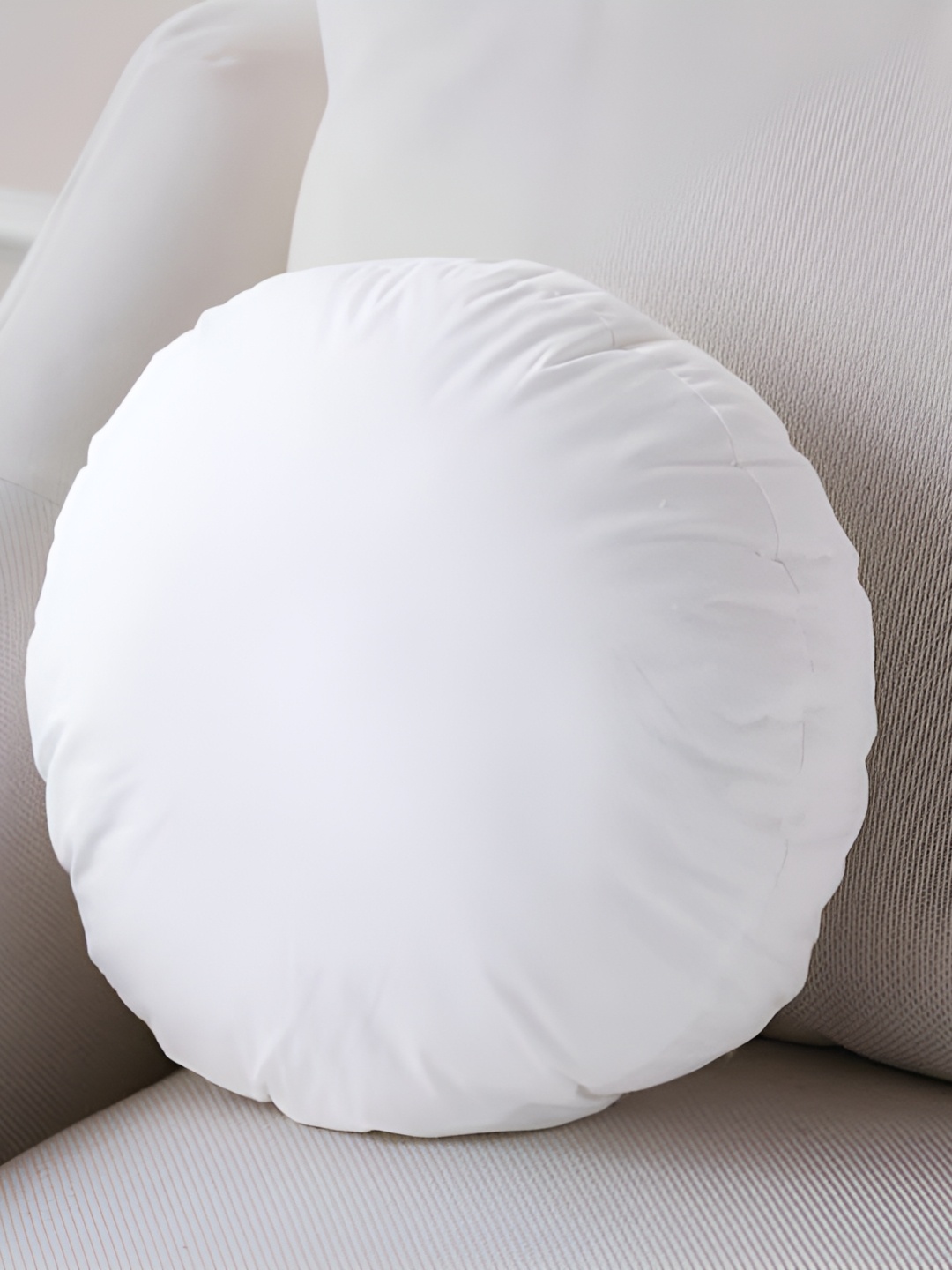 

BIRD WING White Round Cotton Pillow Inserts With Cushion Covers