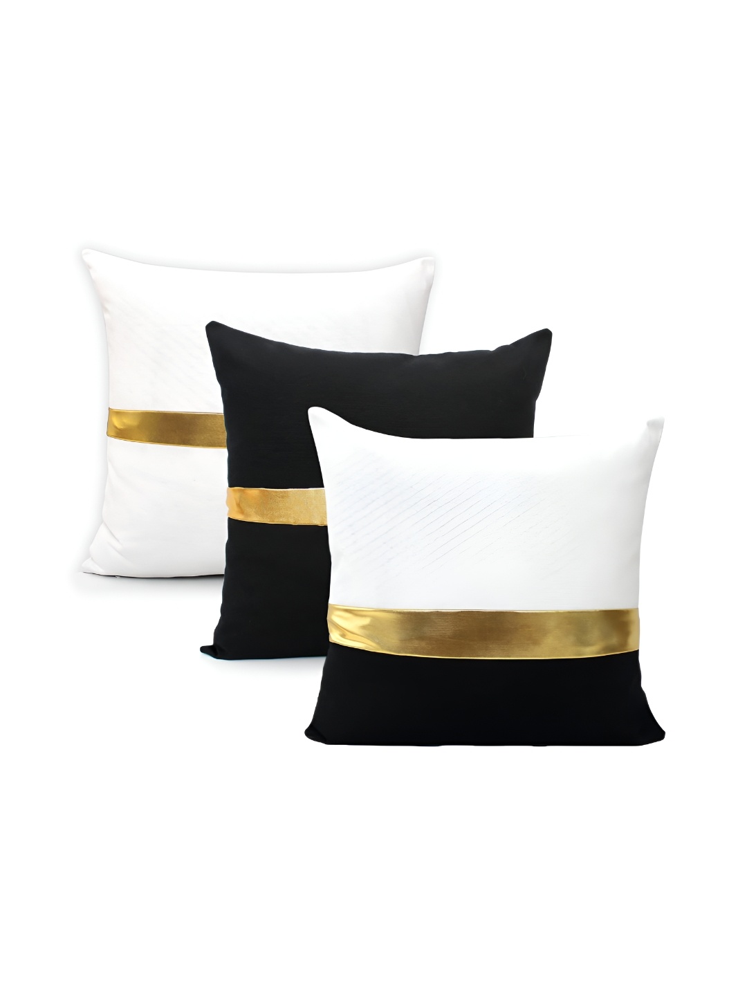 

BIRD WING White & Black 3 Pcs Square Cushion Covers