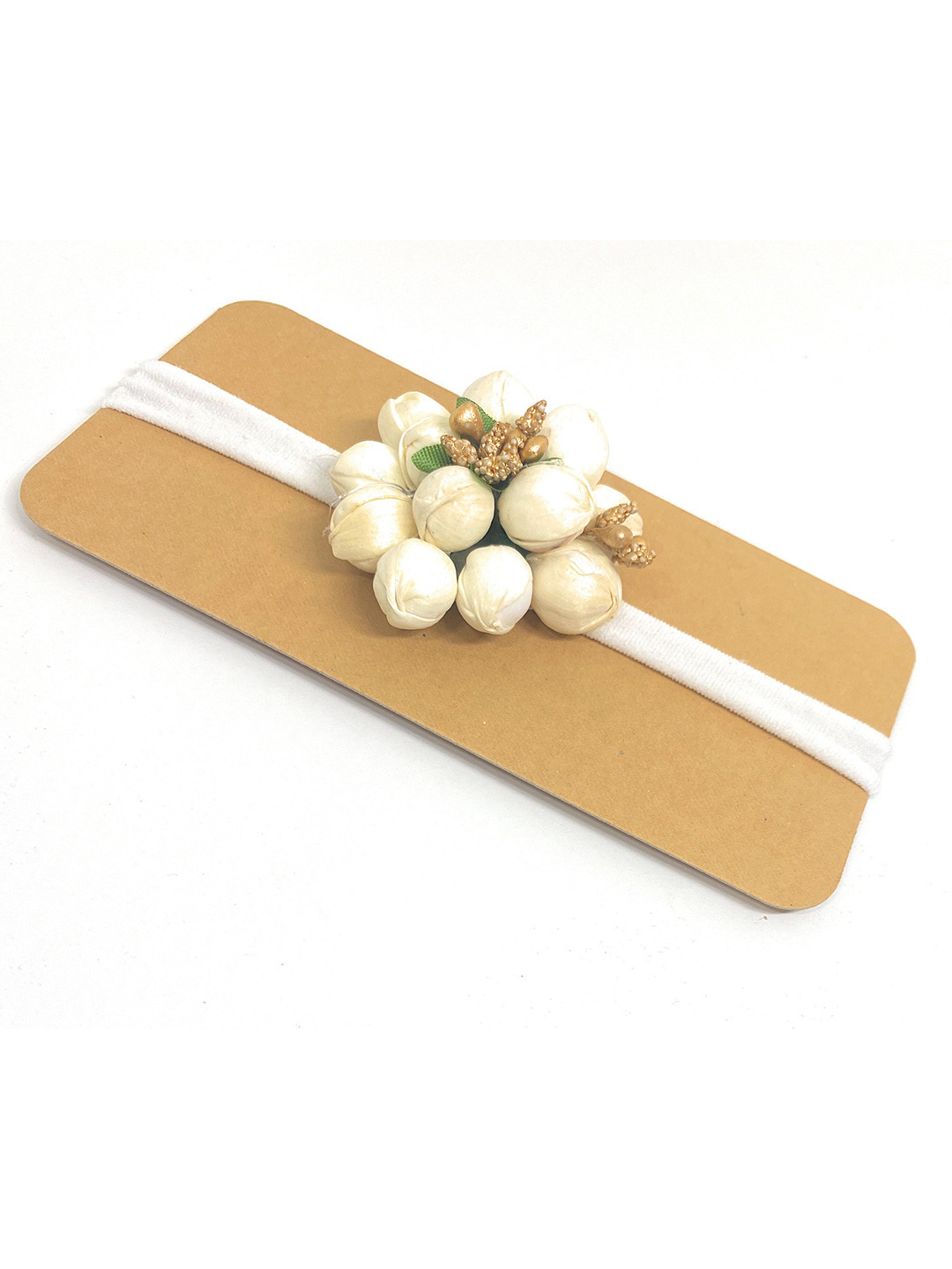 

BAESD Girls Jasmin Broach Elastic Hairband, White