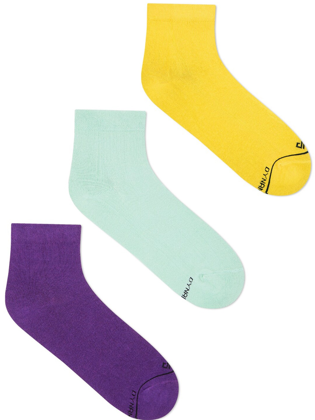 

Dynamocks Men Pack Of 3 Ankle Length Socks, Purple