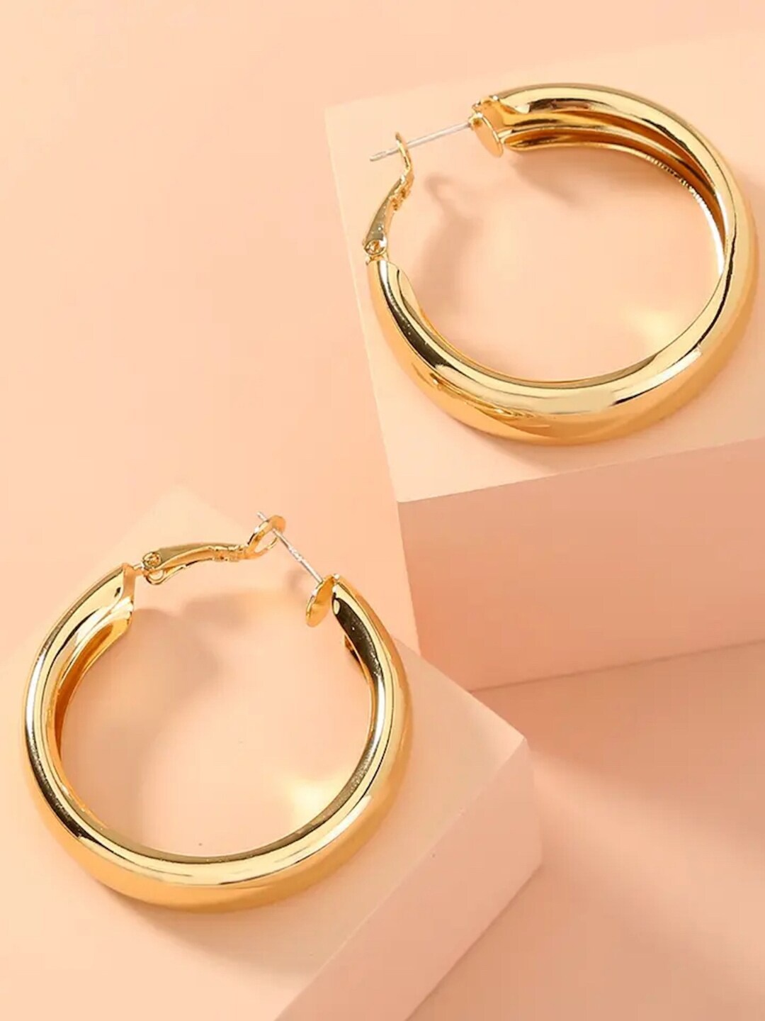 

SALVE Circular Half Hoop Earrings, Gold