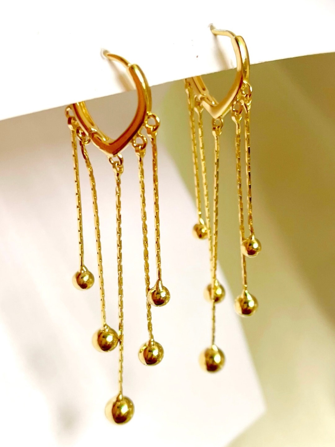 

SALVE Stainless Steel Quirky Drop Earrings, Gold