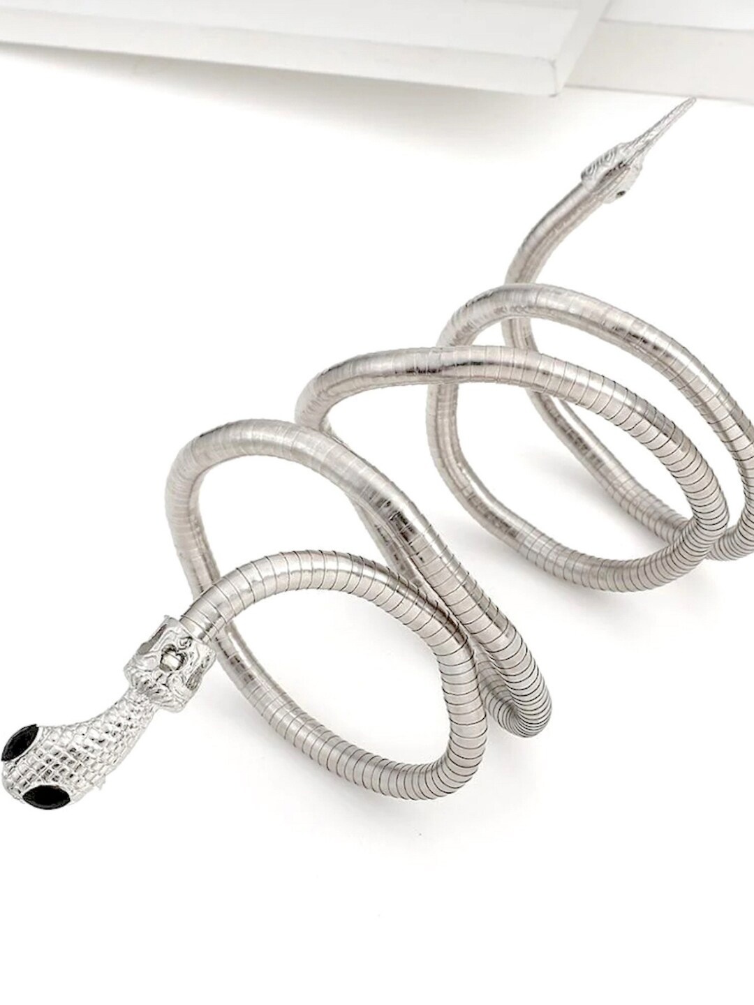 

SALVE Bendable Snake Choker Necklace, Silver