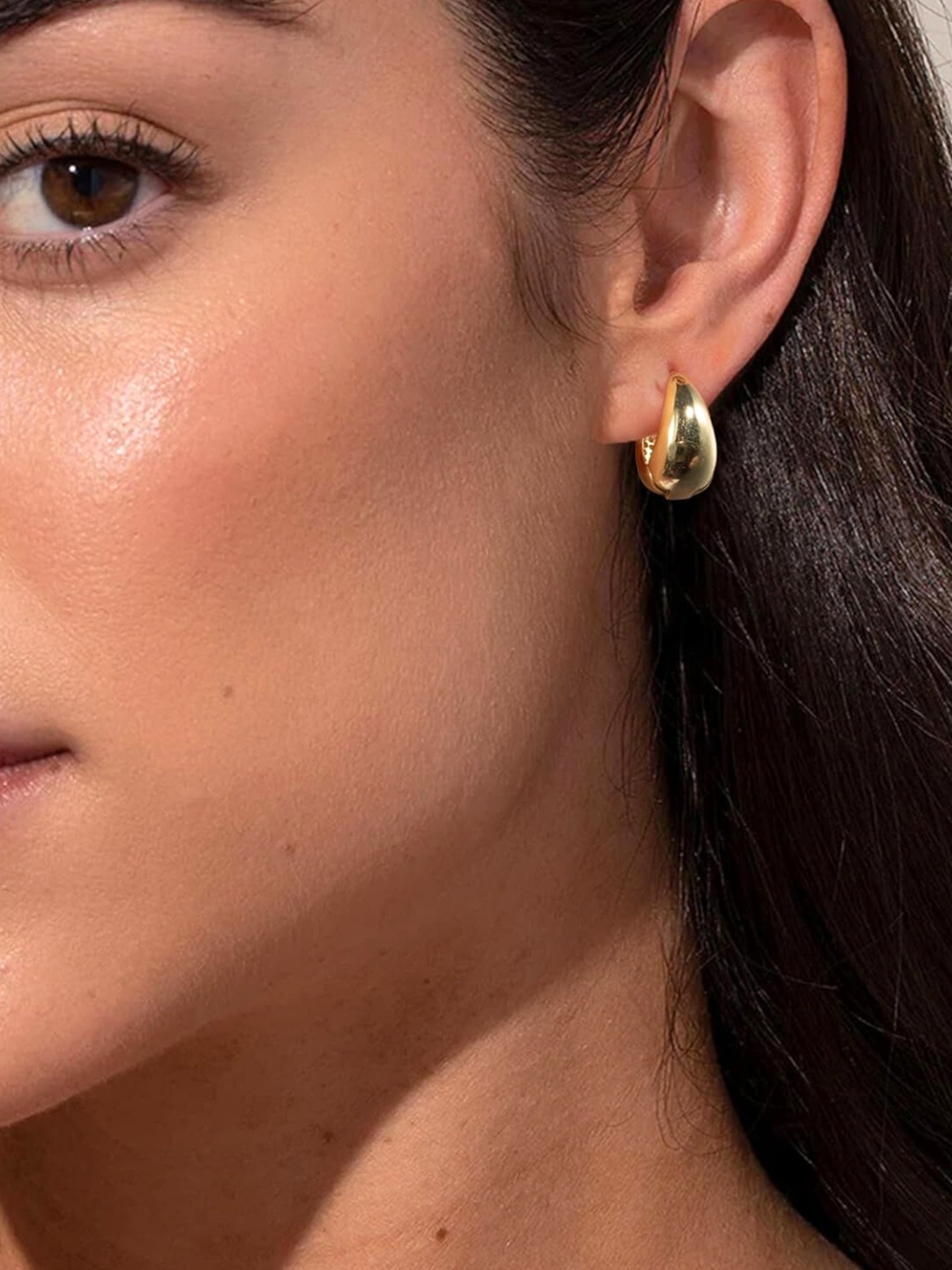 

SALVE Metal Circular Studs Earrings, Gold