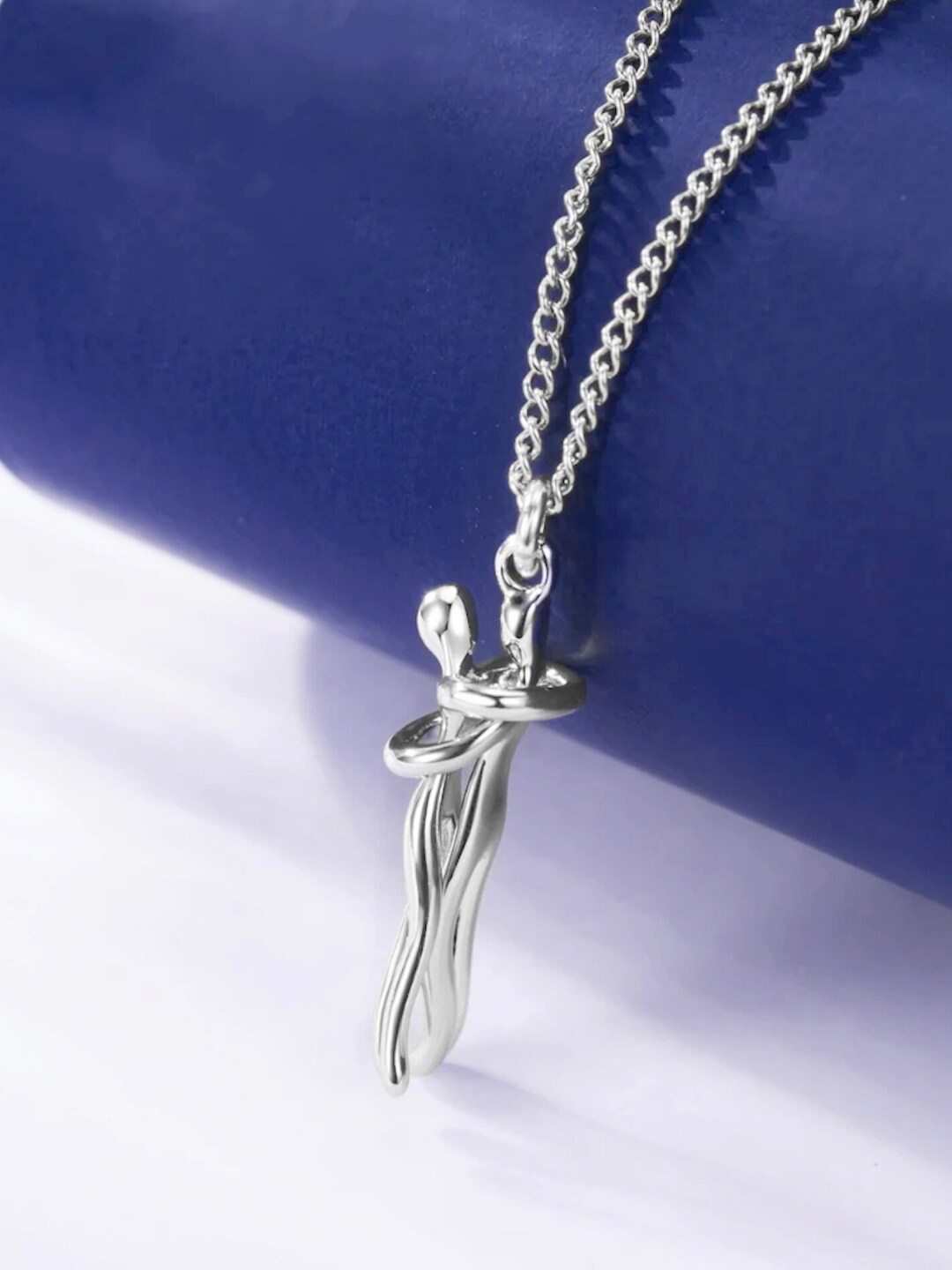 

SALVE Silver-Plated Stainless Steel Contemporary Pendant With Chain