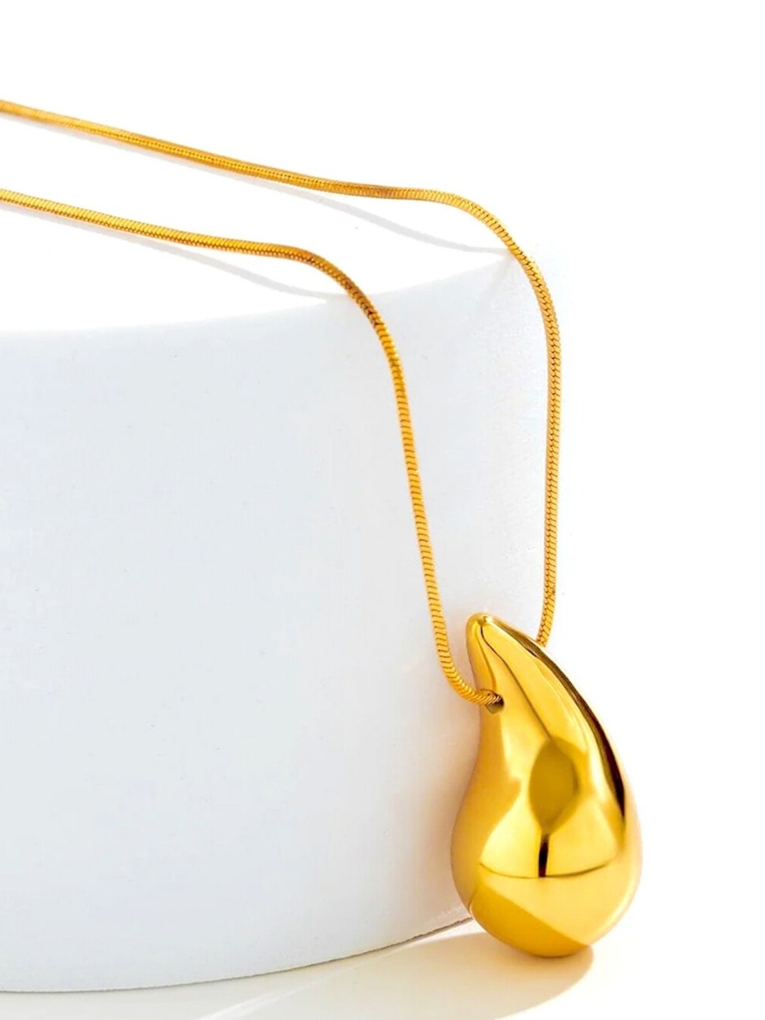 

SALVE Stainless Steel Tear Drop Shaped Jewellery Set, Gold