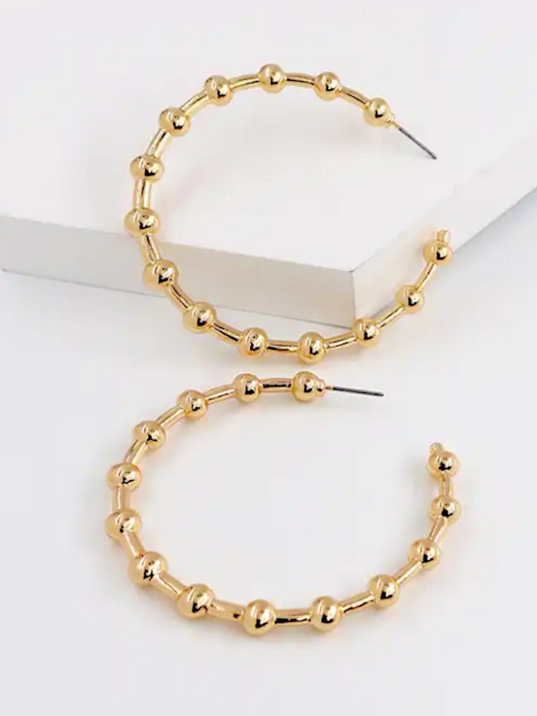 

SALVE Circular Half Hoop Earrings, Gold