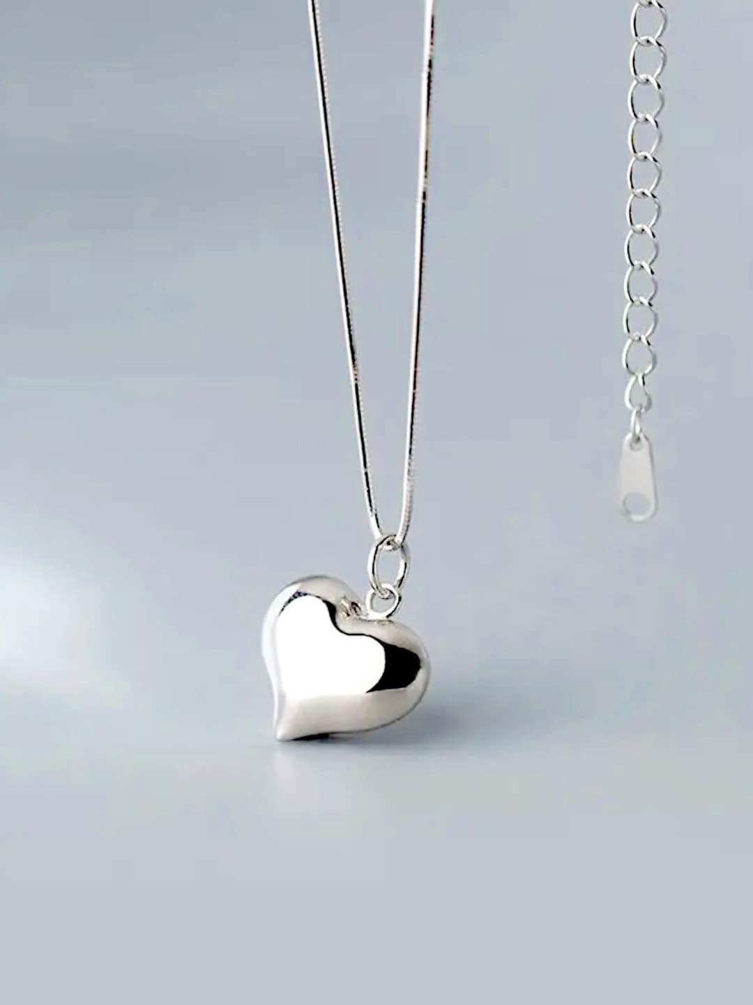 

SALVE Anti-Tarnish Heart Shaped Pendant, Silver