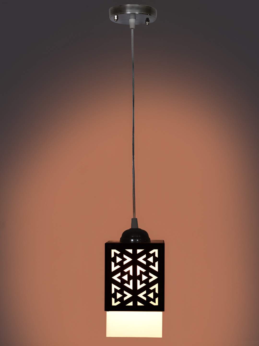

1ST TIME Brown Textured Wooden Ceiling Lamp