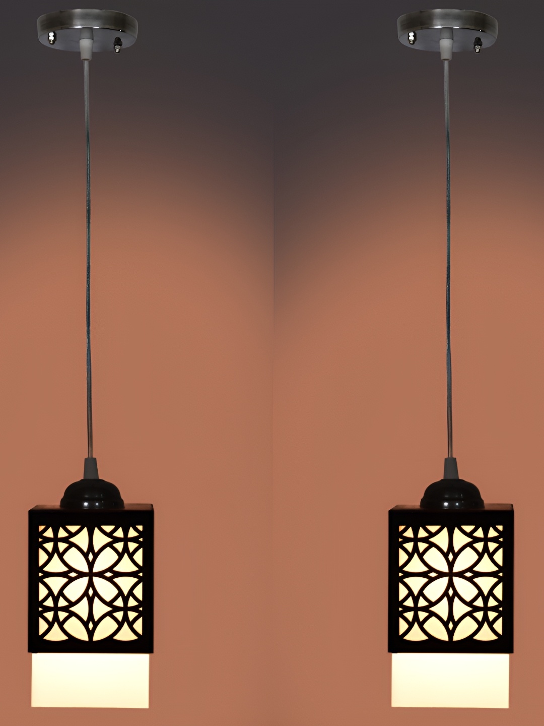 

1ST TIME Black Textured Wooden Ceiling Lamp