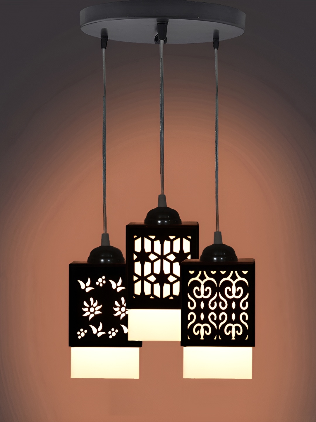 

1ST TIME Black & Brown Textured Traditional Ceiling Lamp