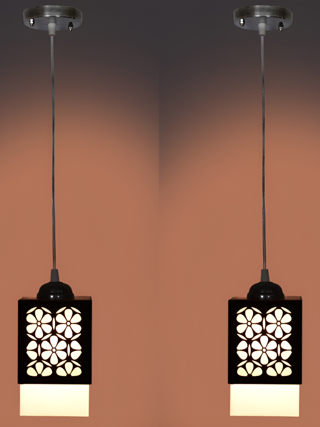 

1ST TIME Black Textured Wooden Ceiling Lamp