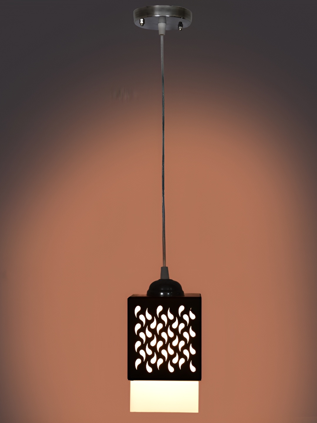 

1ST TIME Black and White Wooden Textured Traditional Ceiling Lamp