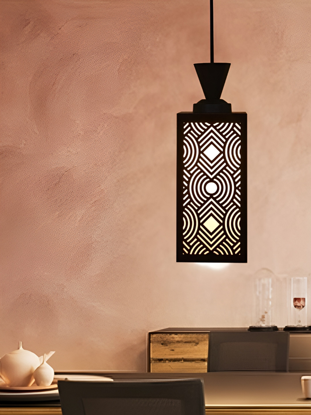

1ST TIME Brown Textured Traditional Ceiling Lamp