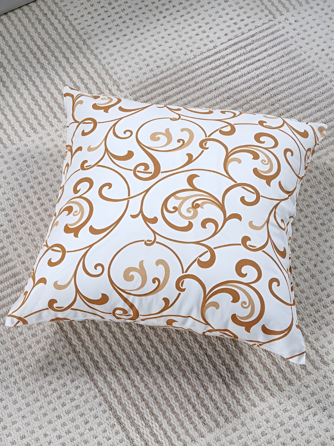 

Aurave Mustard & White 2 Pieces Ethnic Motifs Square Cushion Covers
