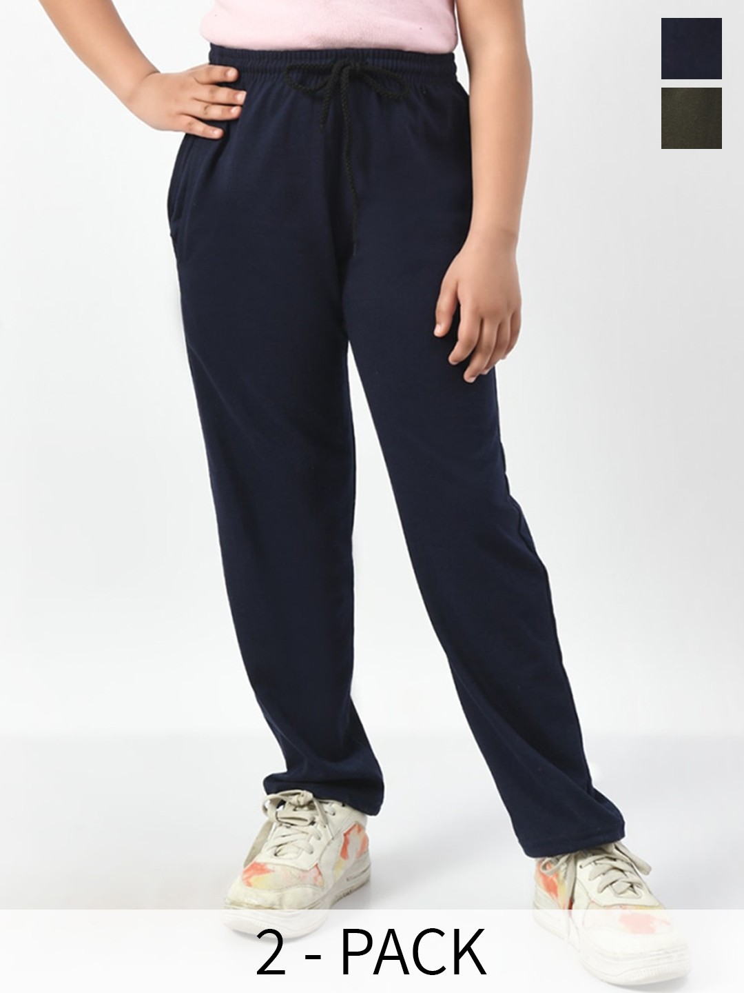 

BAESD Girls Pack Of 2 Relaxed Fit Track Pants, Black