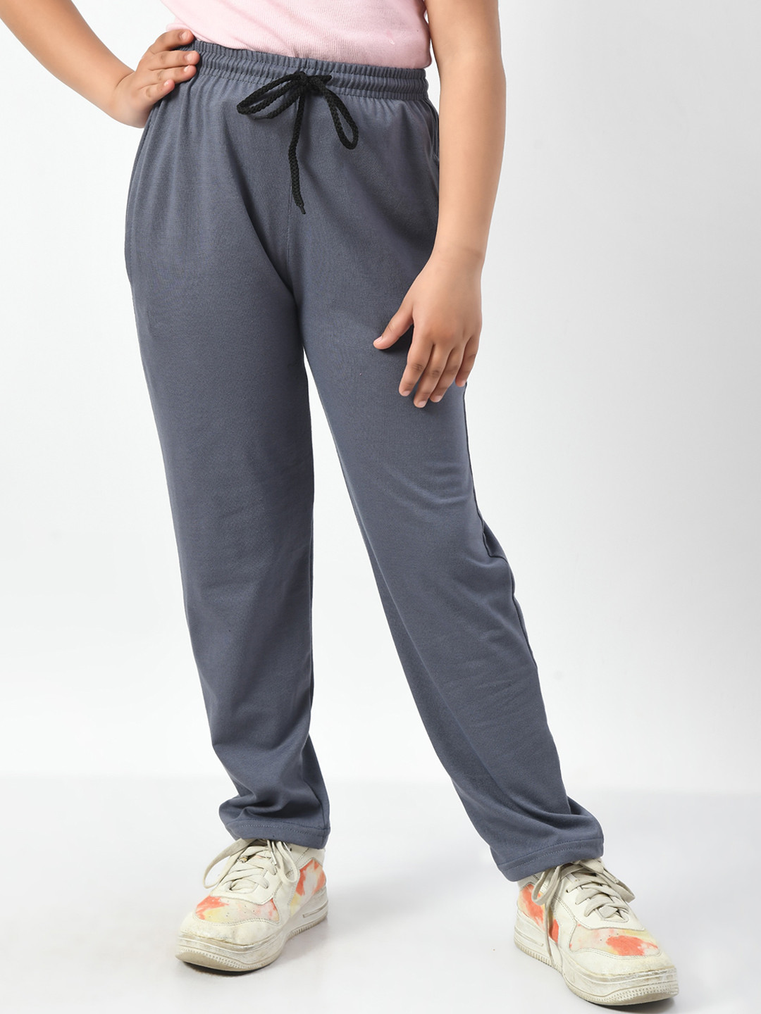 

BAESD Girls Relaxed Fit Mid Rise Track Pants, Grey