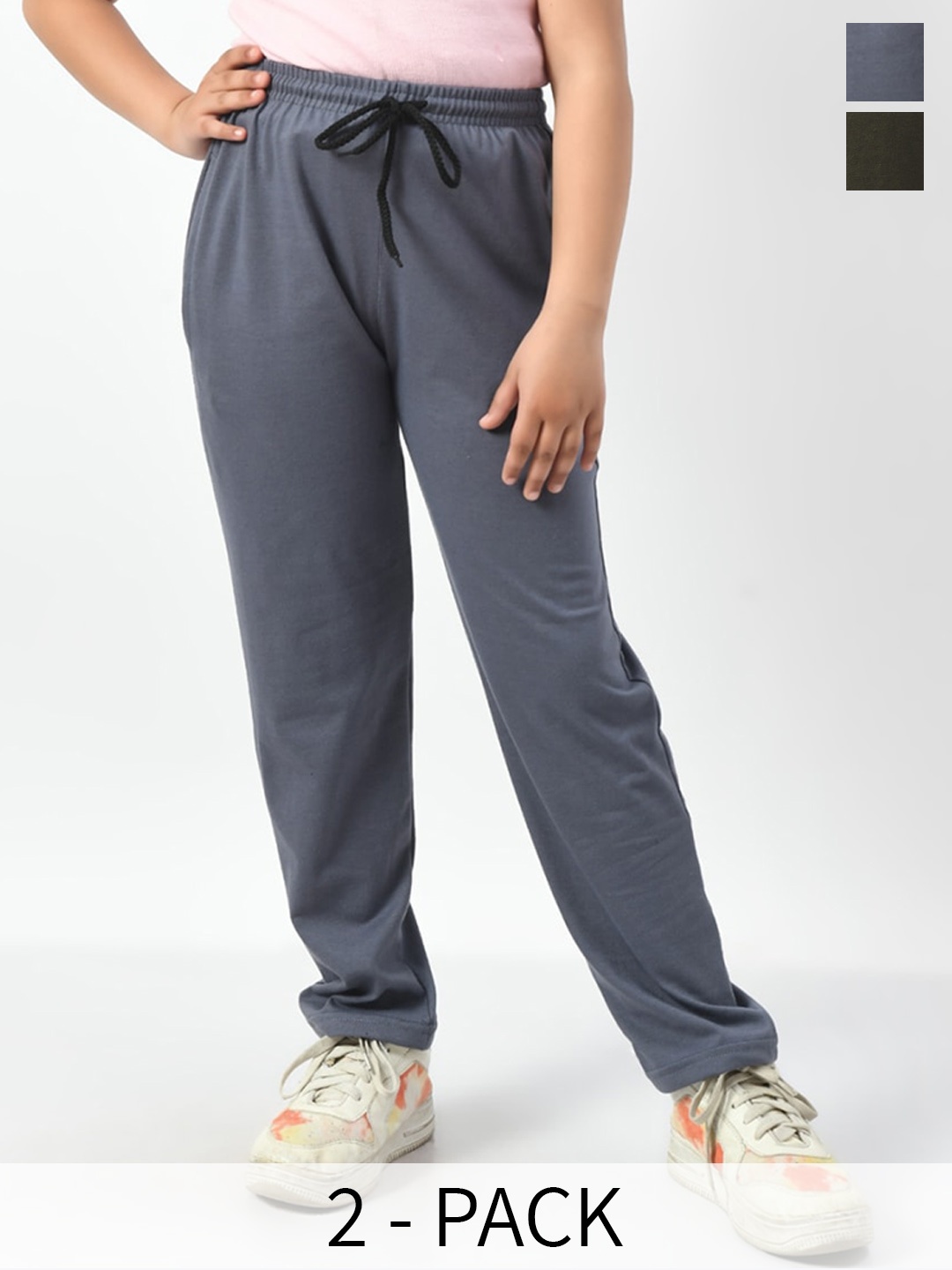 

BAESD Girls Pack Of 2 Relaxed-Fit Track Pants, Grey