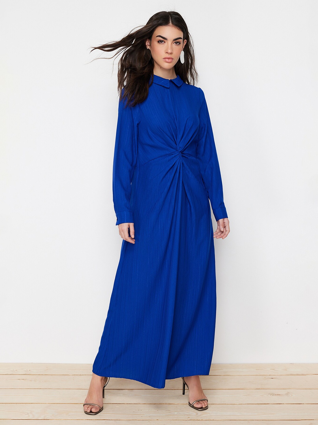 

Trendyol Peter Pan Neck Maxi Dress, Blue