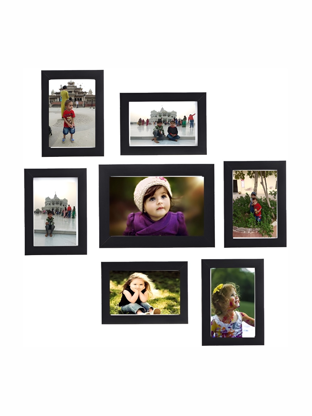 

Stuthi Arts Black 5 to 7 Pieces Wood Wall Photo Frames