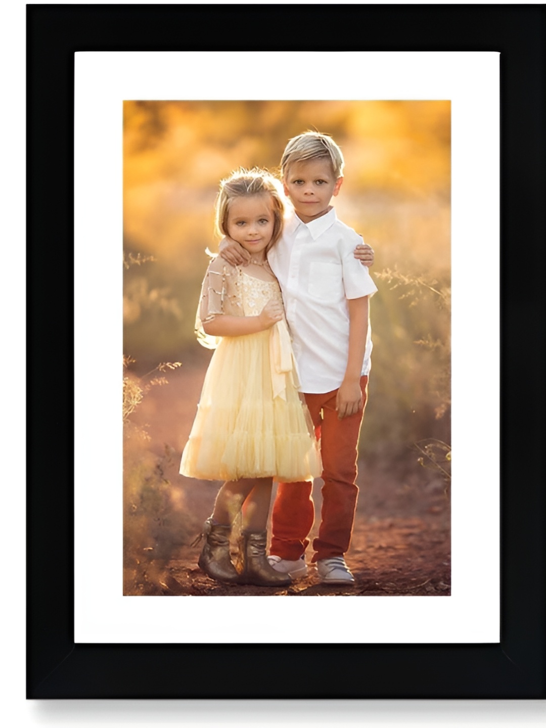 

Stuthi Arts Black 2 Pieces Wooden Wall Photo Frames